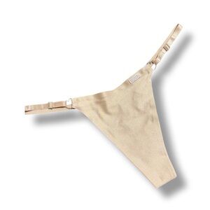 BCBG Iron Heart Gold Satin Thong